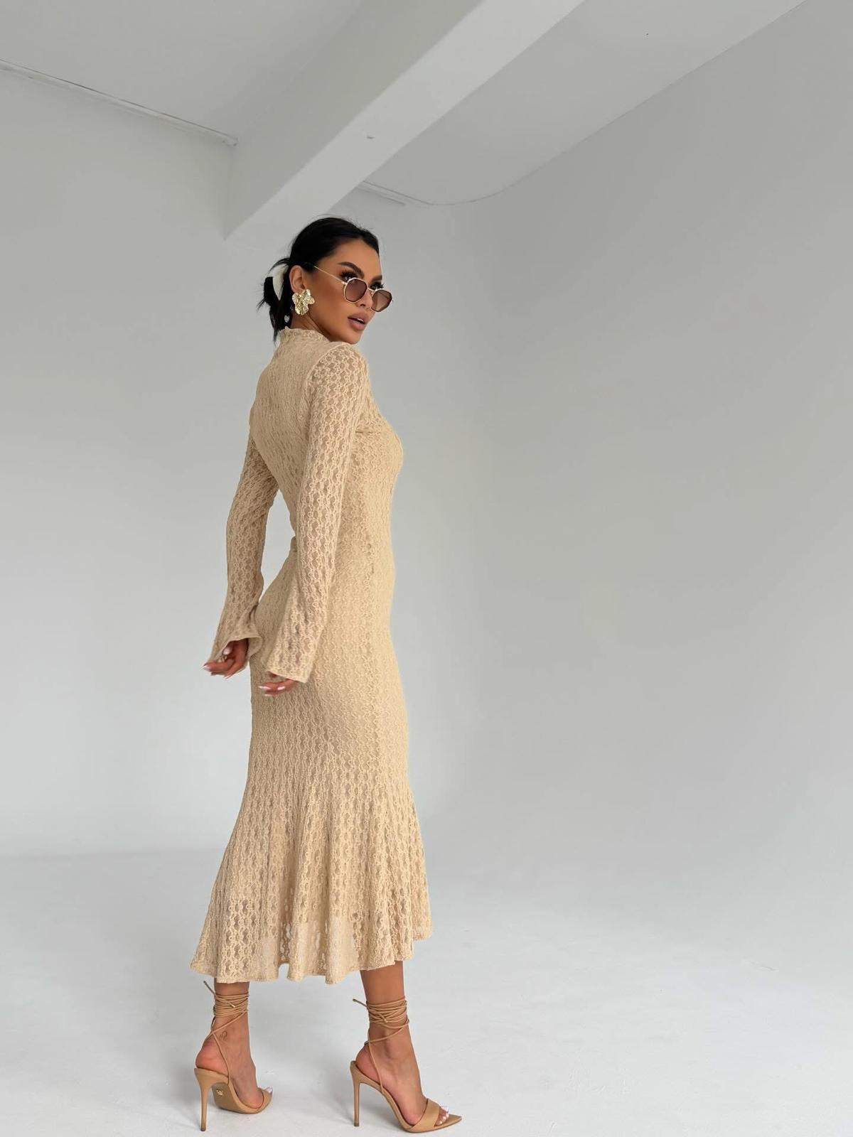 Feines Strickkleid in Creme